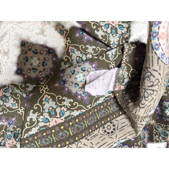 Papermoon Women's M Floral 3/4 Sleeve Scoop Neck Blouse Multicolor - Picture 4 of 4